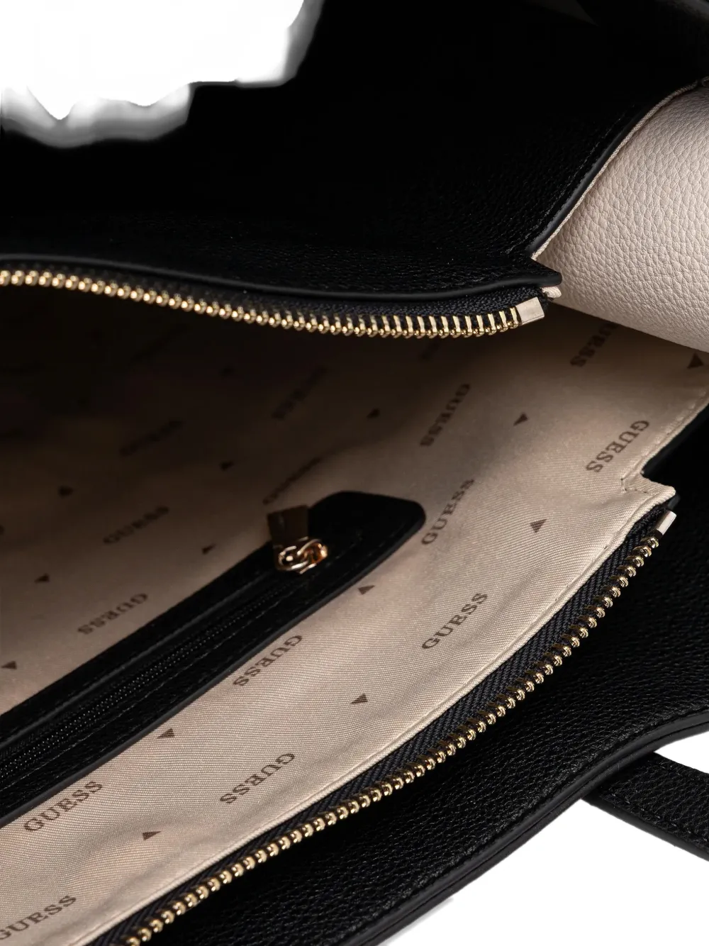 Guess Usa Logo Charm Tote Bag In Black