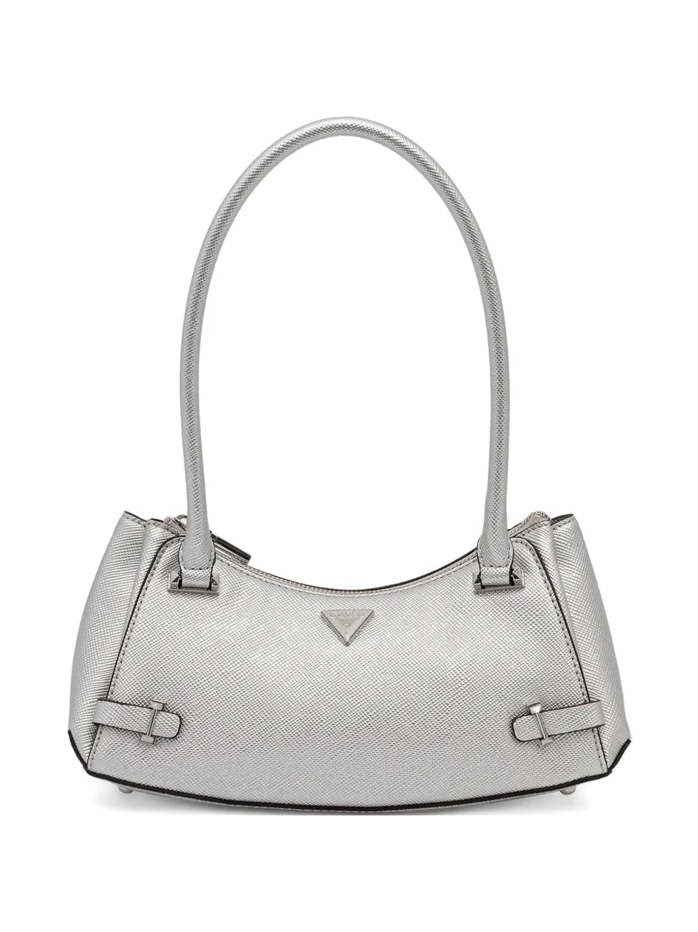 Guess Usa Rosalba Buckle-detail Tote Bag In Silver