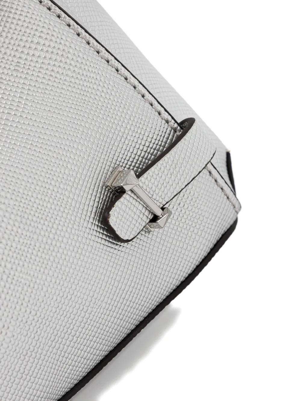 Guess Usa Rosalba Buckle-detail Tote Bag In Silver