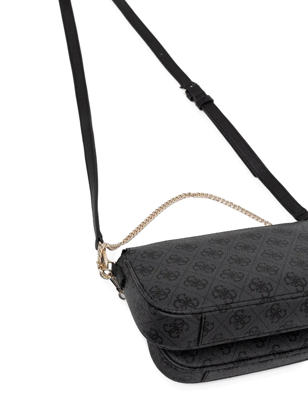 Guess Usa Noelle Zip Monogram Cross Body Bag In Black