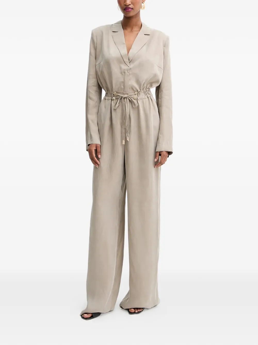 GUESS USA Celestine drawstring button jumpsuit | Neutrals | Image 1