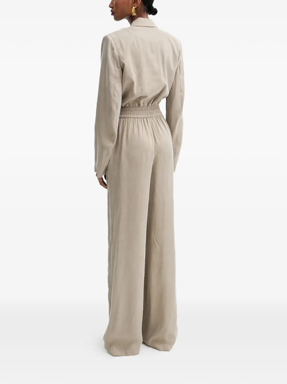 Guess Usa Celestine Drawstring Button Jumpsuit In Neutral
