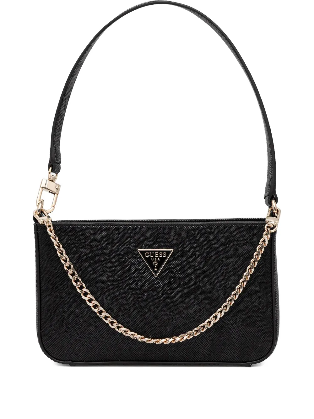 Guess Usa Noelle Chain-detail Shoulder Bag In Black