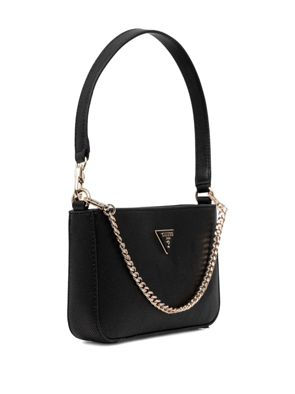 Guess Usa Noelle Chain-detail Shoulder Bag In Black