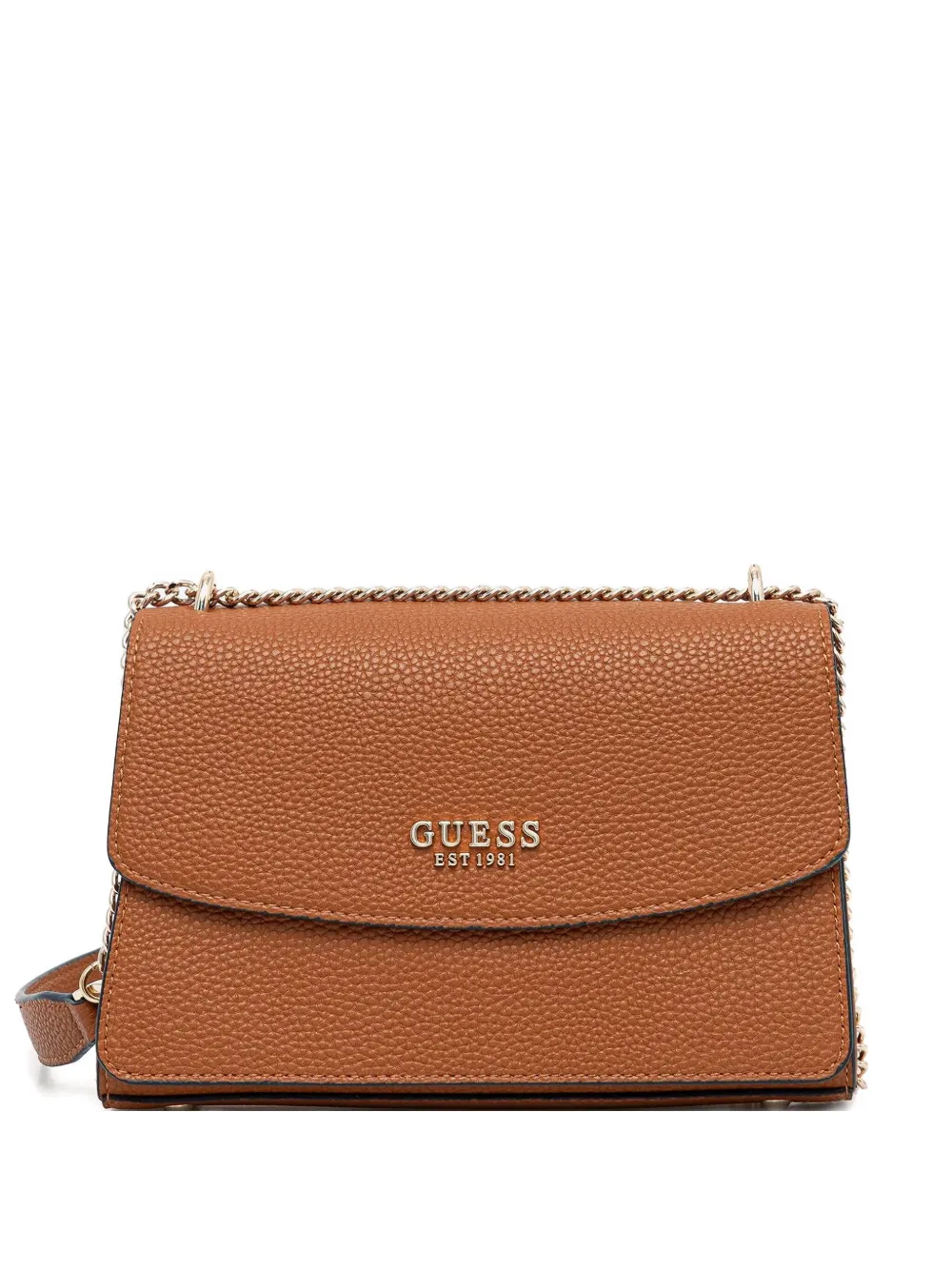 GUESS USA Borsa a tracolla Calista con catena - Marrone