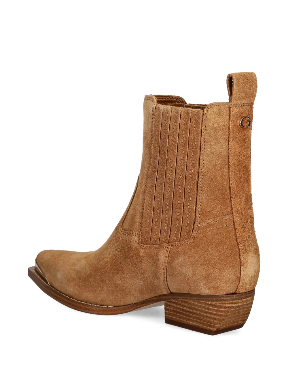 Guess Usa Pointed Toe Detail Boots In Brown