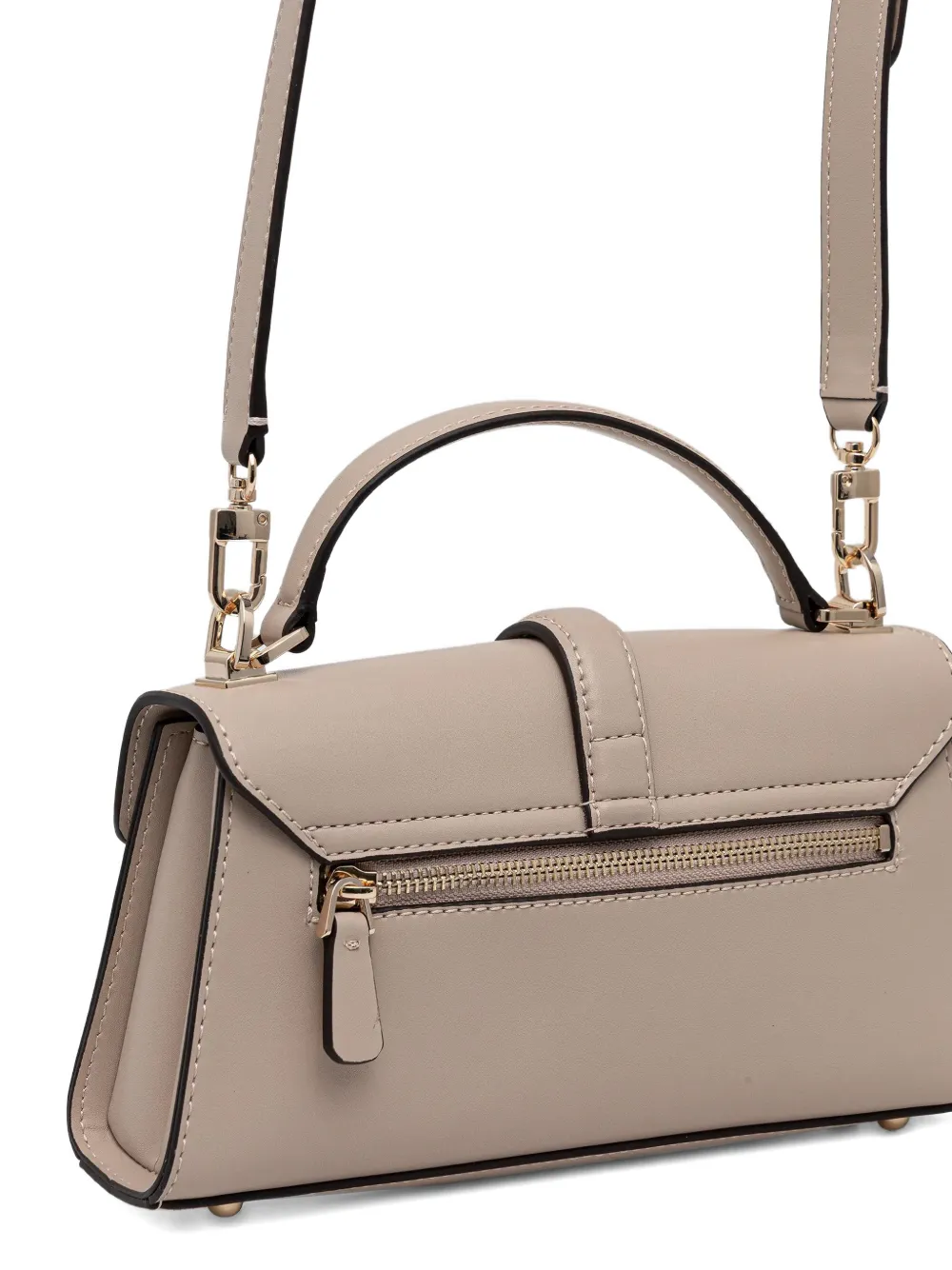 Guess Usa Logo-lettering Crossbody Bag In Neutral