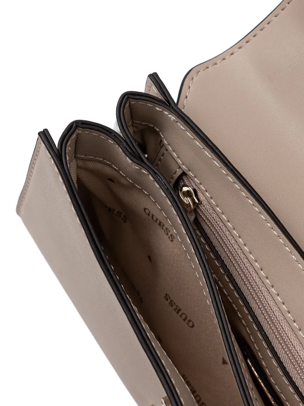 Guess Usa Logo-lettering Crossbody Bag In Neutral