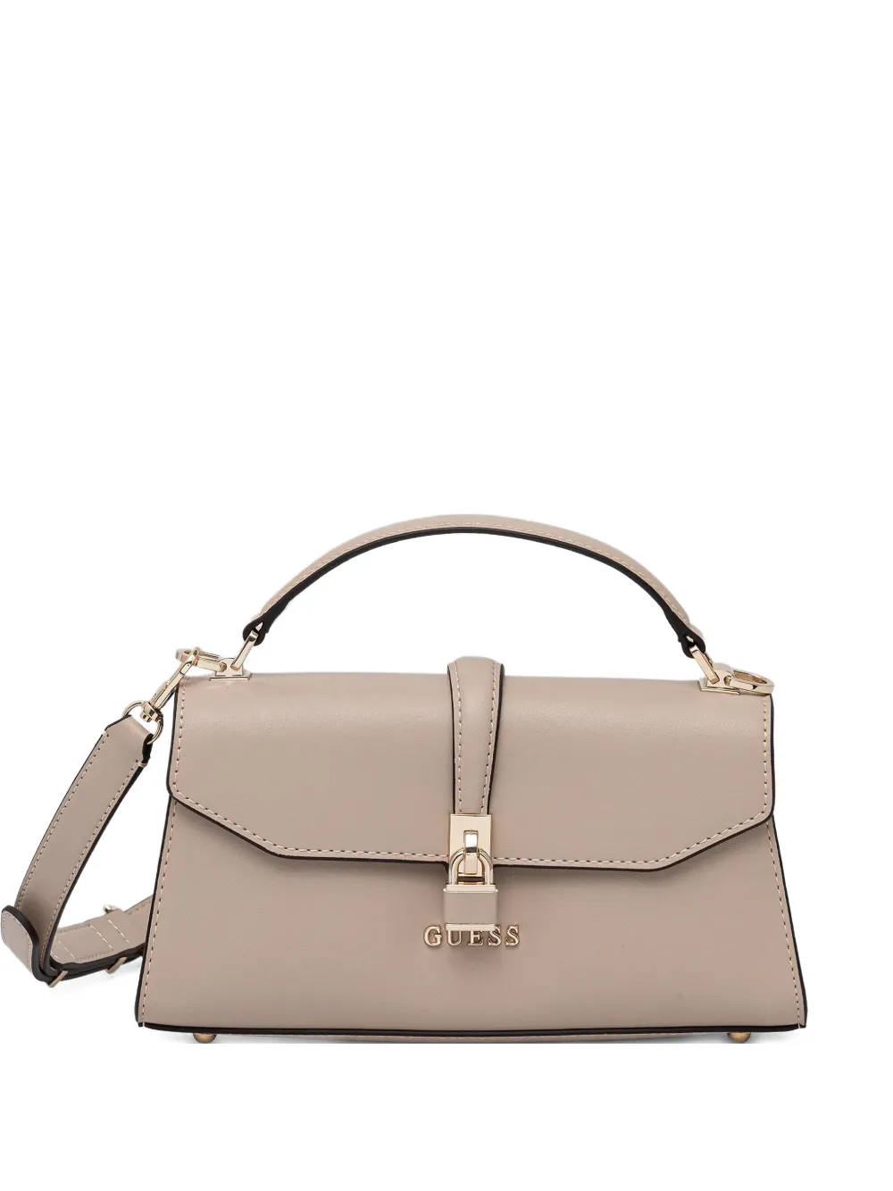 Guess Usa Logo-lettering Crossbody Bag In Neutral
