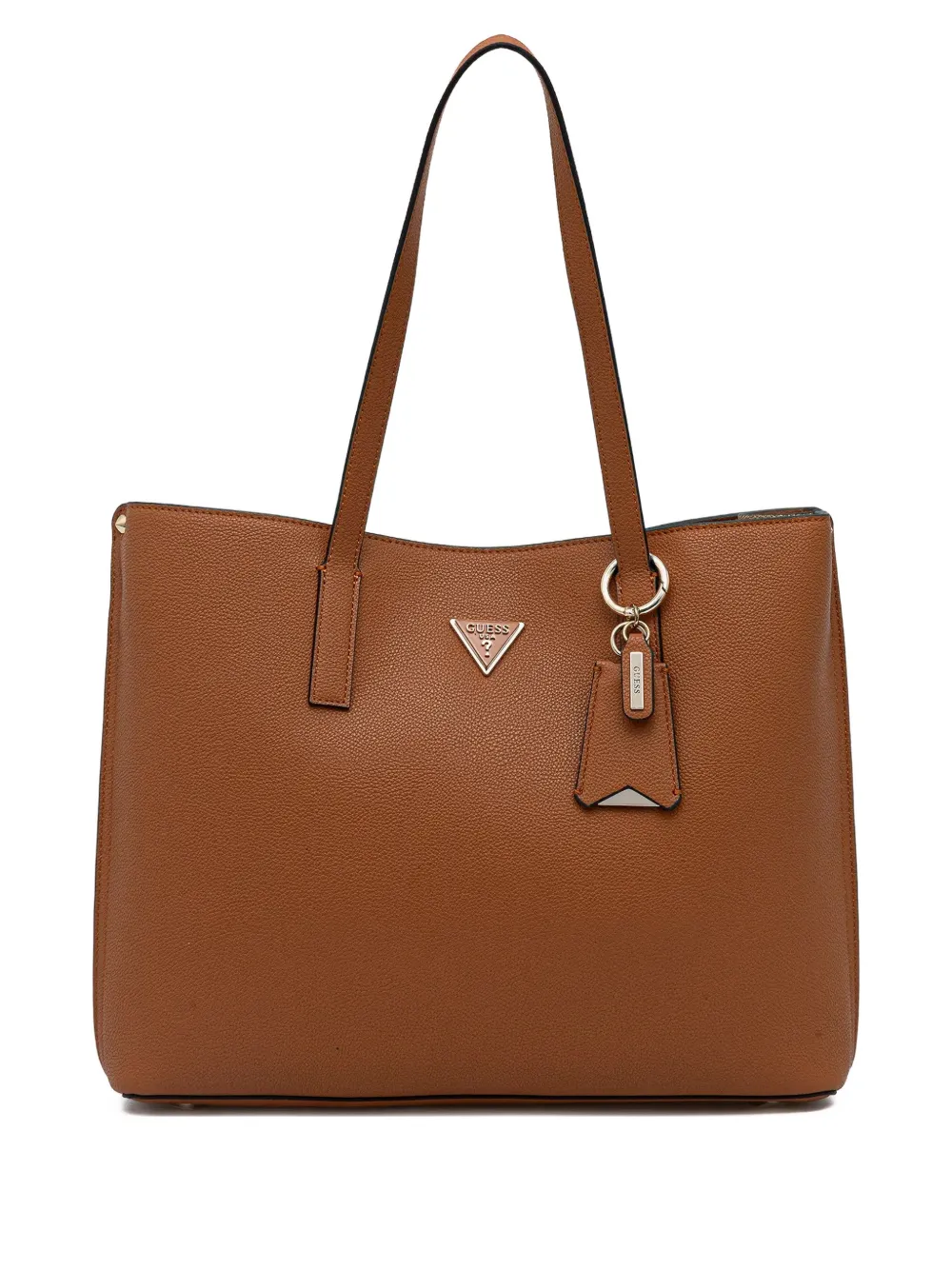 GUESS USA triangle-logo charm shoulder bag - Marrone