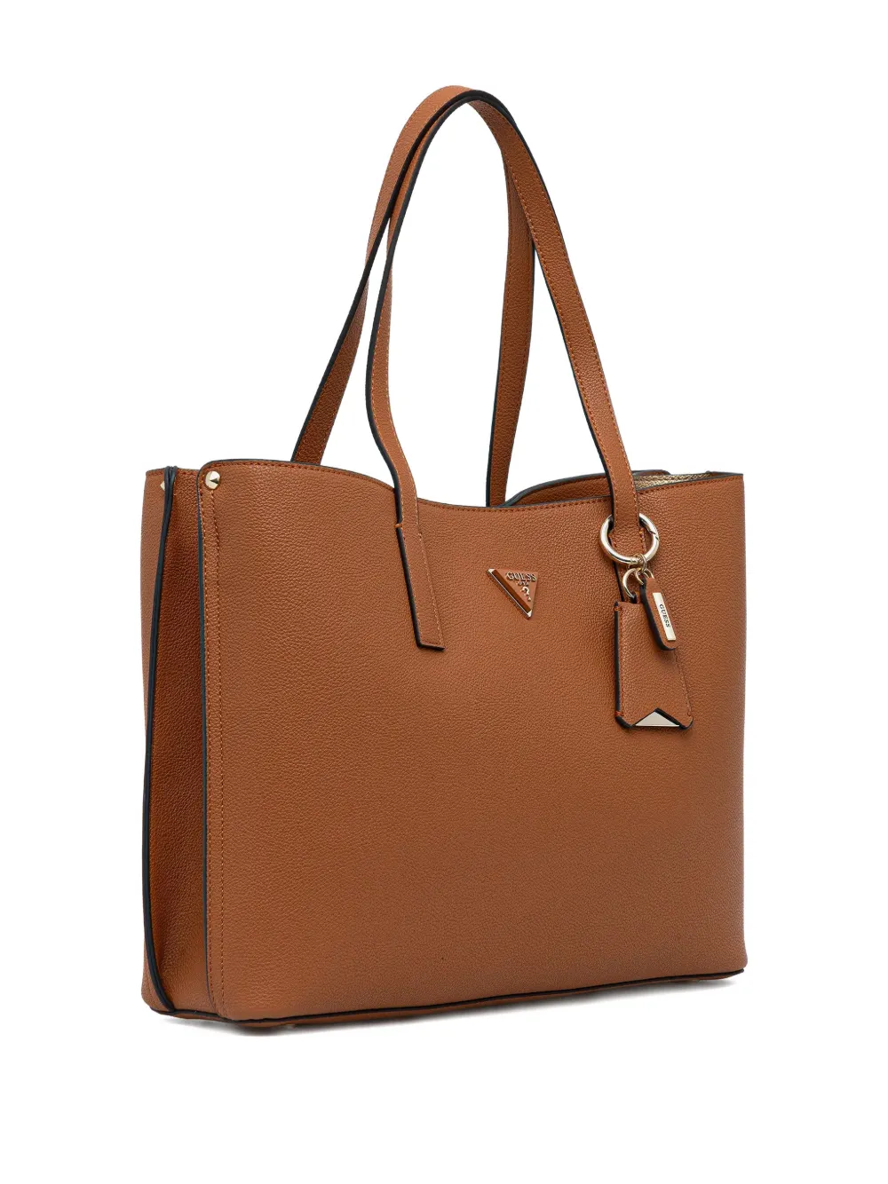 GUESS USA triangle-logo charm shoulder bag - Bruin