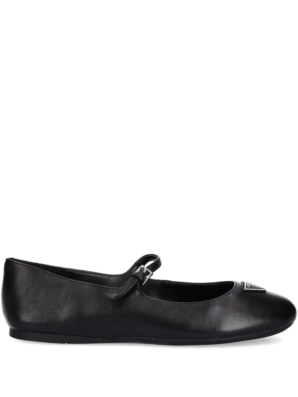 GUESS USA Leren ballerina's met gespdetail Zwart