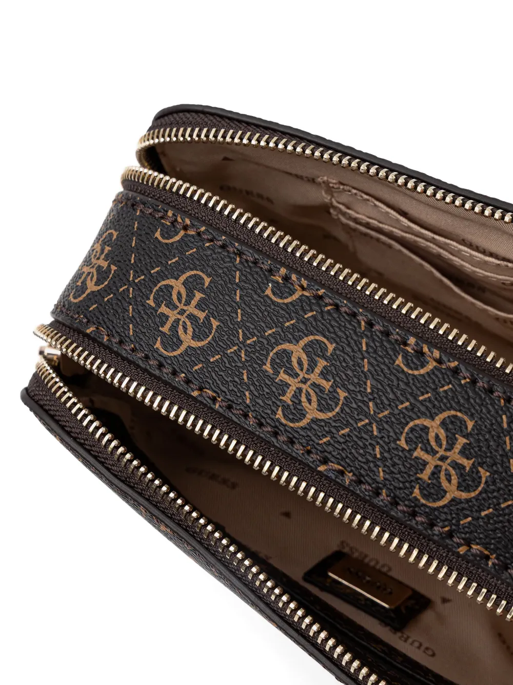 Guess Usa Monogram Chain Cross Body Bag In Multi