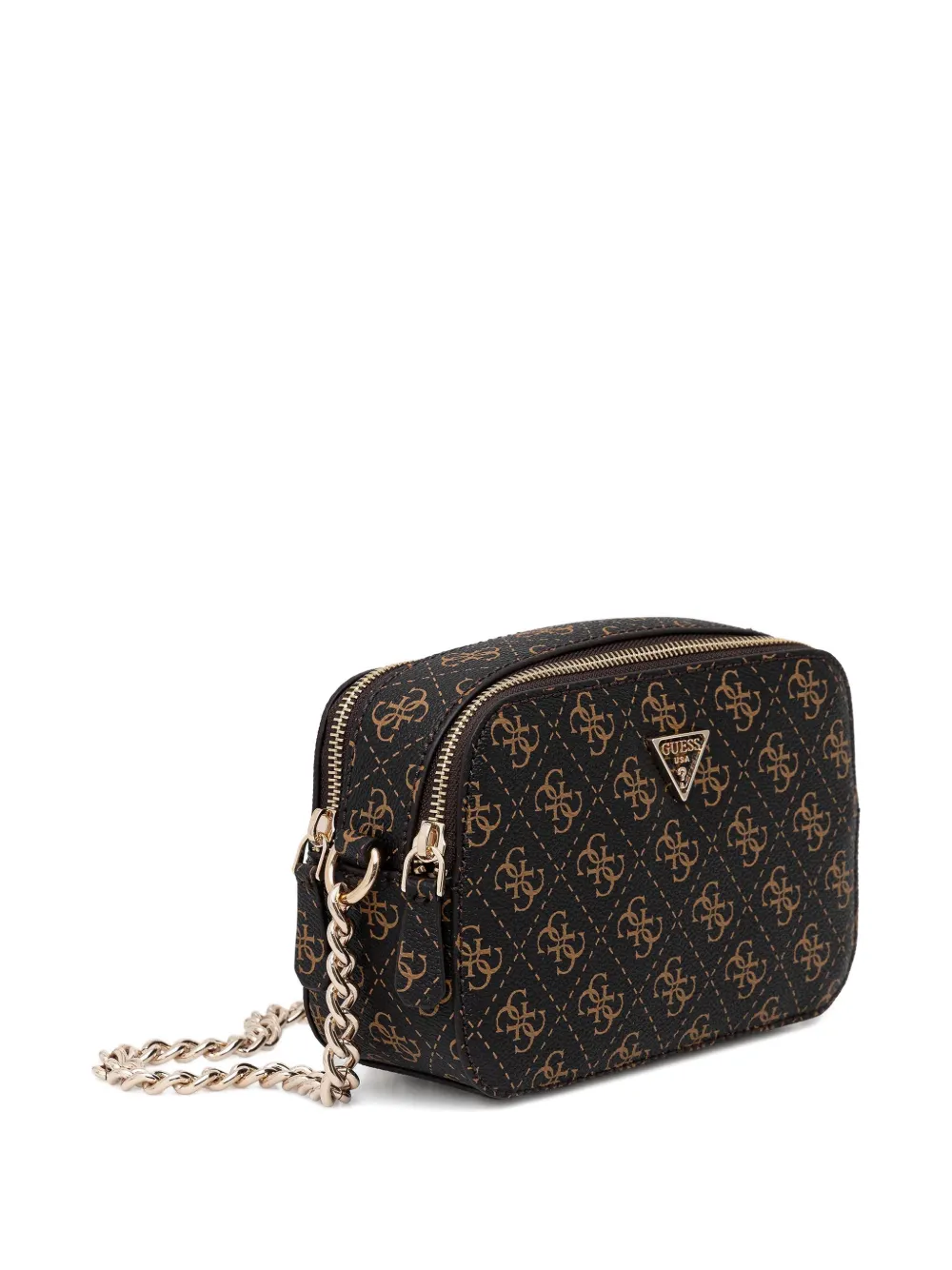 Guess Usa Monogram Chain Cross Body Bag In Multi