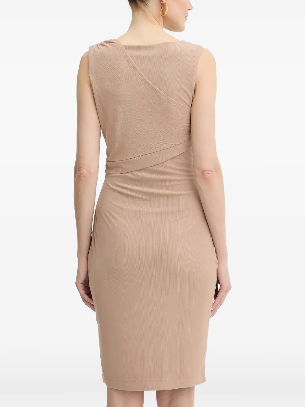 GUESS USA draped embellished midi dress - Beige