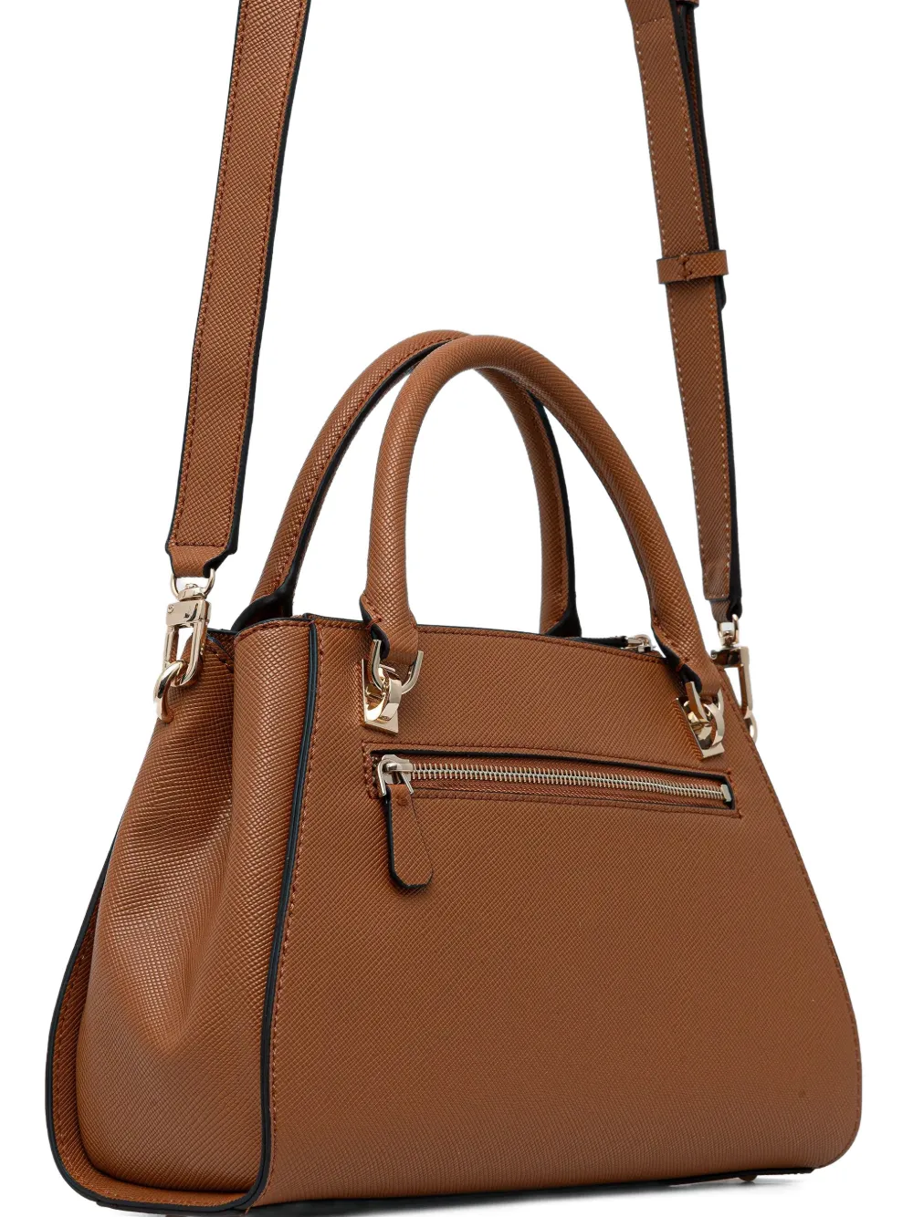 Guess Usa Noelle Top-handle Charm Tote Bag In Brown