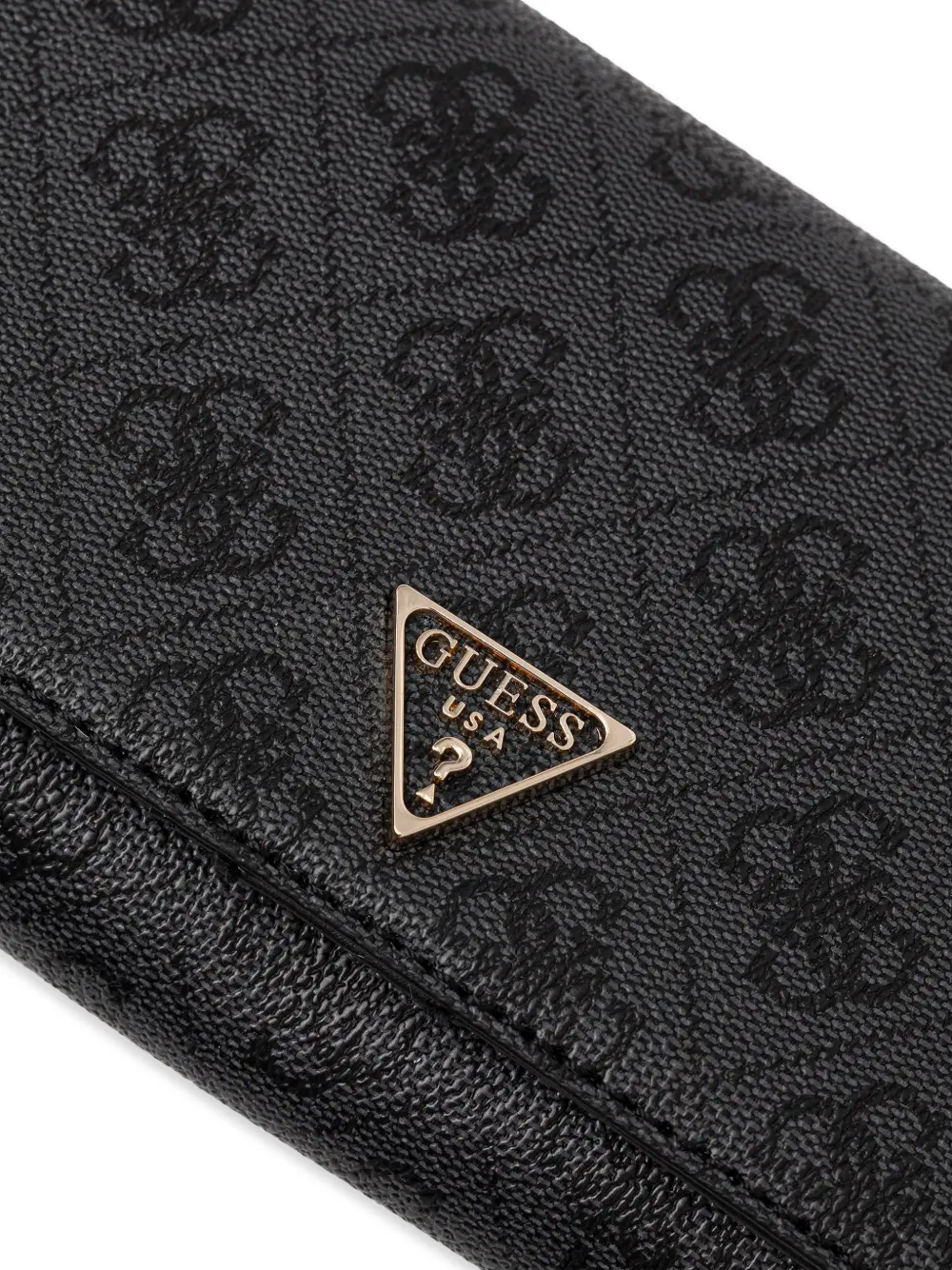 Guess Usa Monogram Chain Cross Body Bag In Black