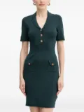 GUESS USA button-detail ribbed mini dress - Green