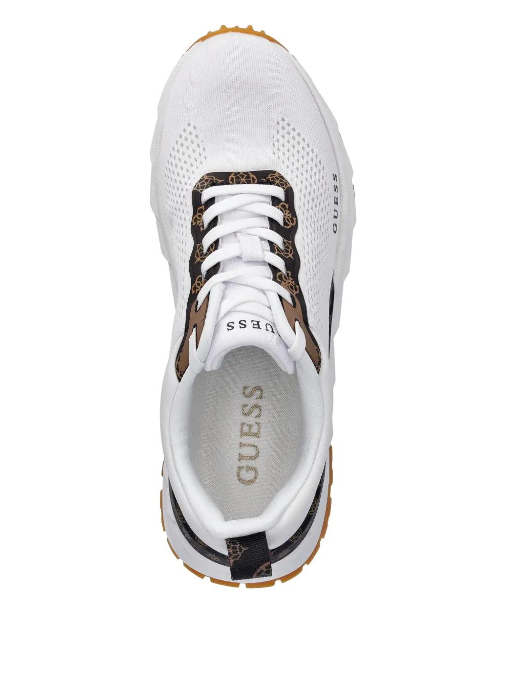 GUESS USA logo-detail mesh sneakers White