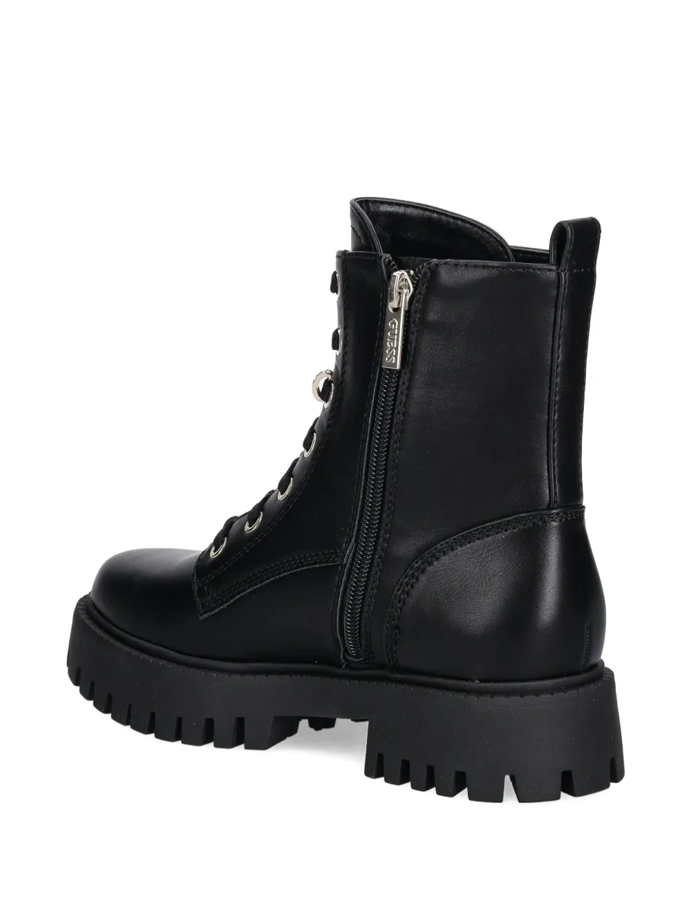 Guess Usa Embellished Lace-up Boots In Black