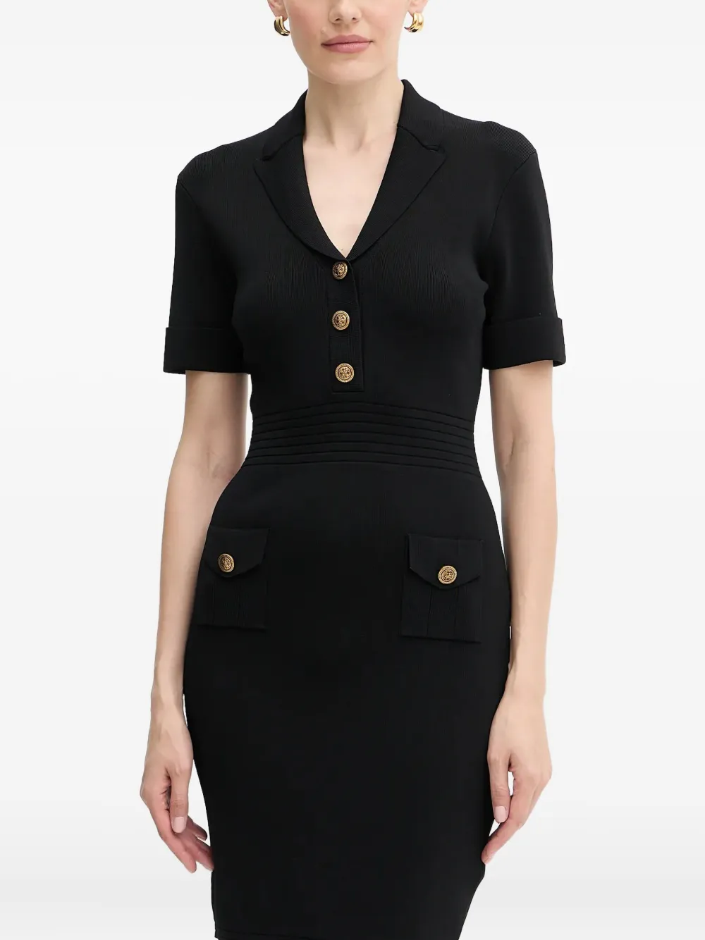 GUESS USA knitted belted mini dress | Black | Image 1