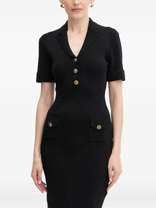 GUESS USA Knitted Belted Mini Dress | Black | FARFETCH