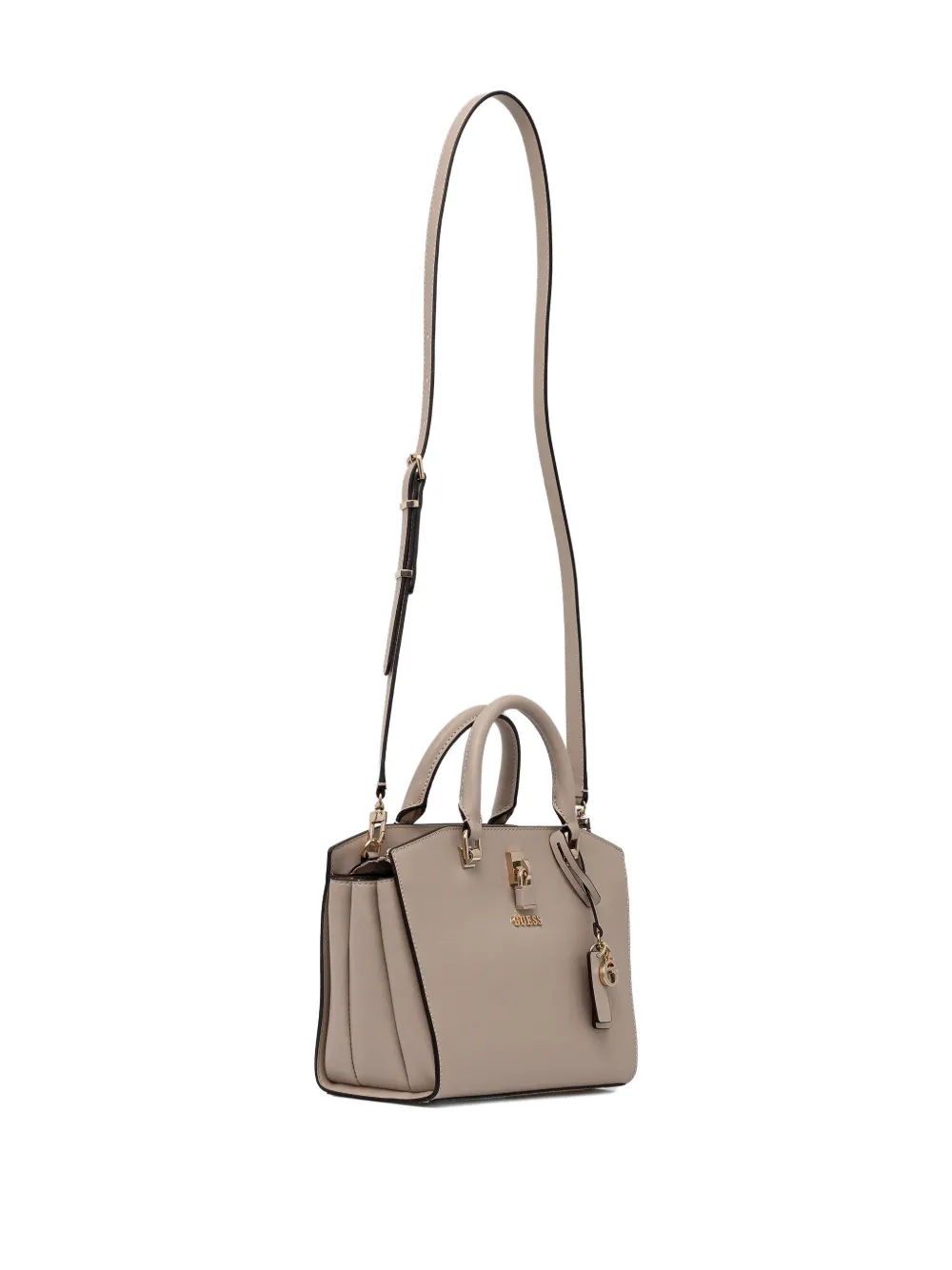 Guess Usa Queensland Charm-detail Tote Bag In Gray
