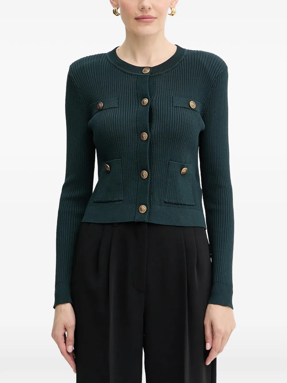 GUESS USA button pocket knitwear - Green