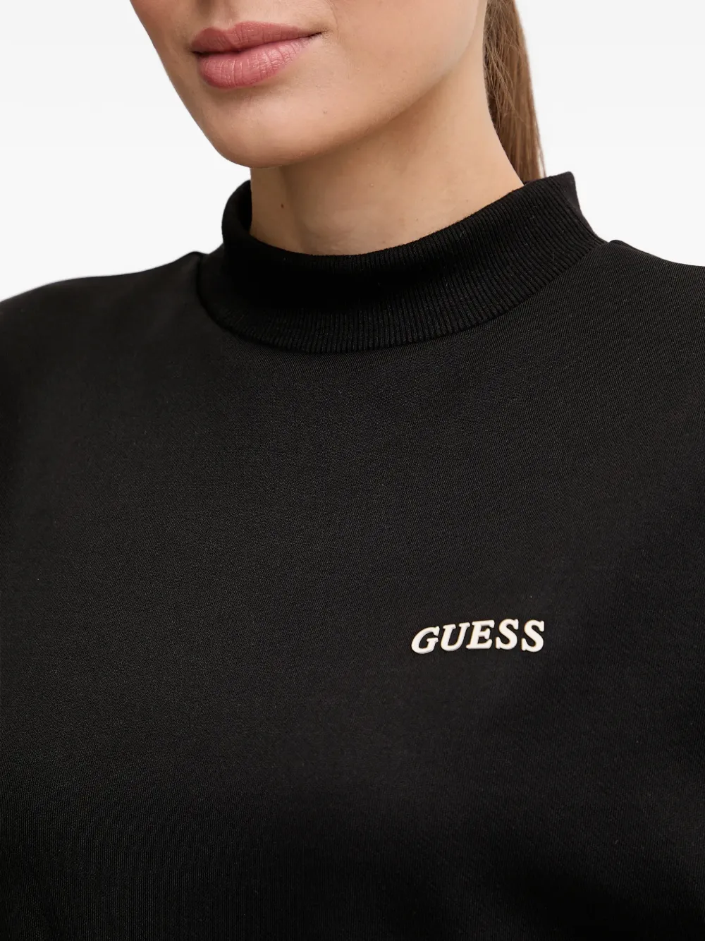 GUESS USA Jurk met lange mouwen en logo Zwart