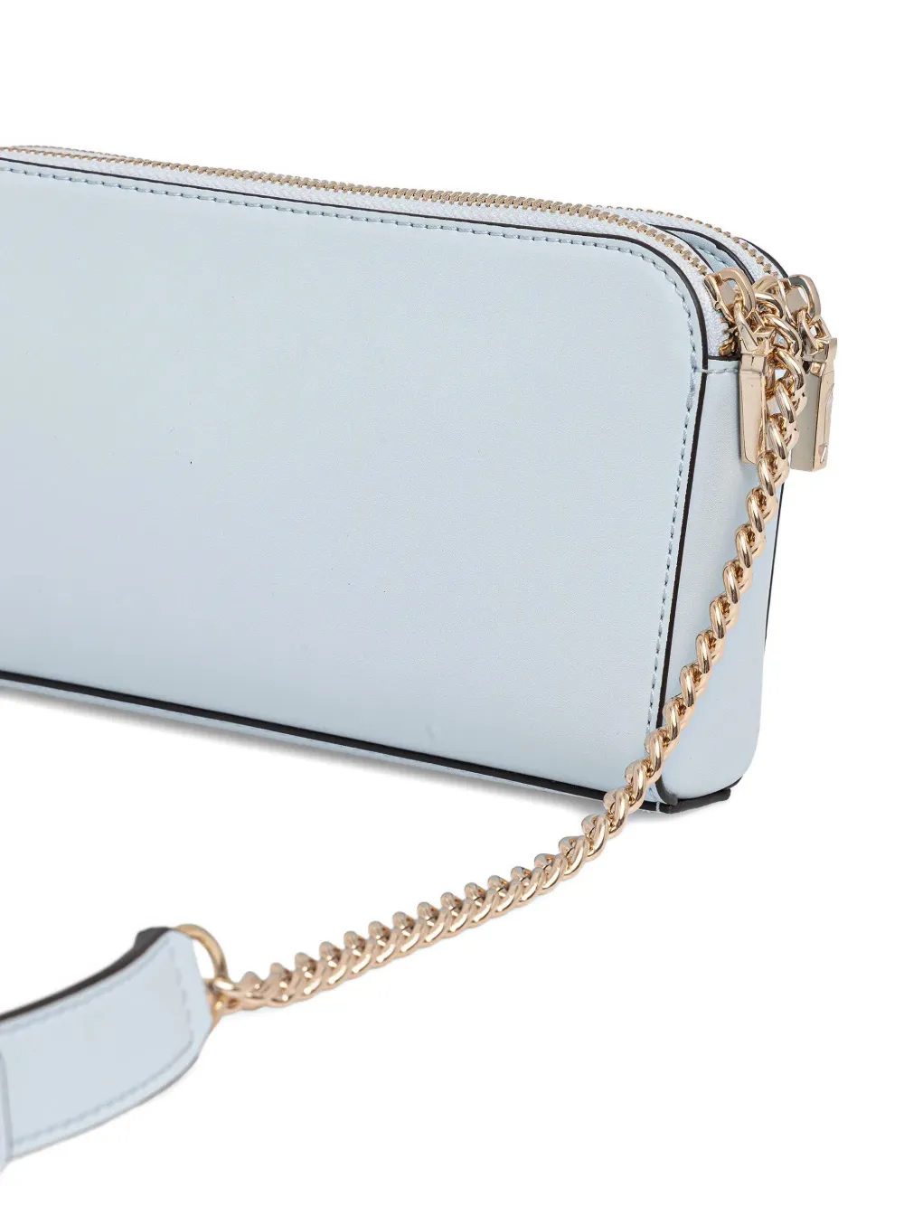 Guess Usa Zip Chain-detail Crossbody Bag In Blue