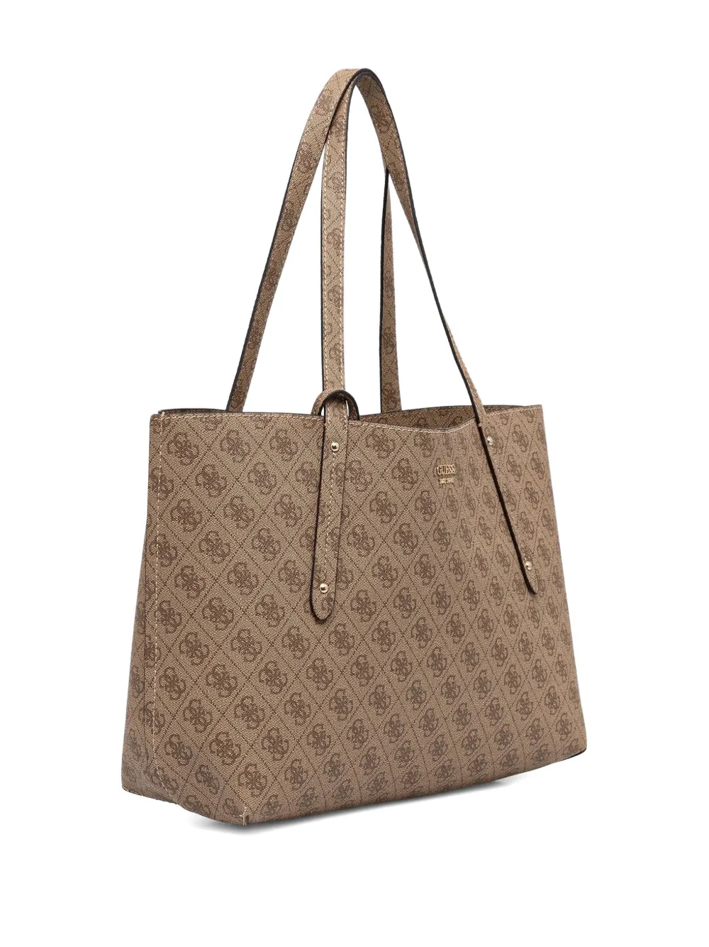 Guess Usa Monogram-pattern Tote Bag In Neutral