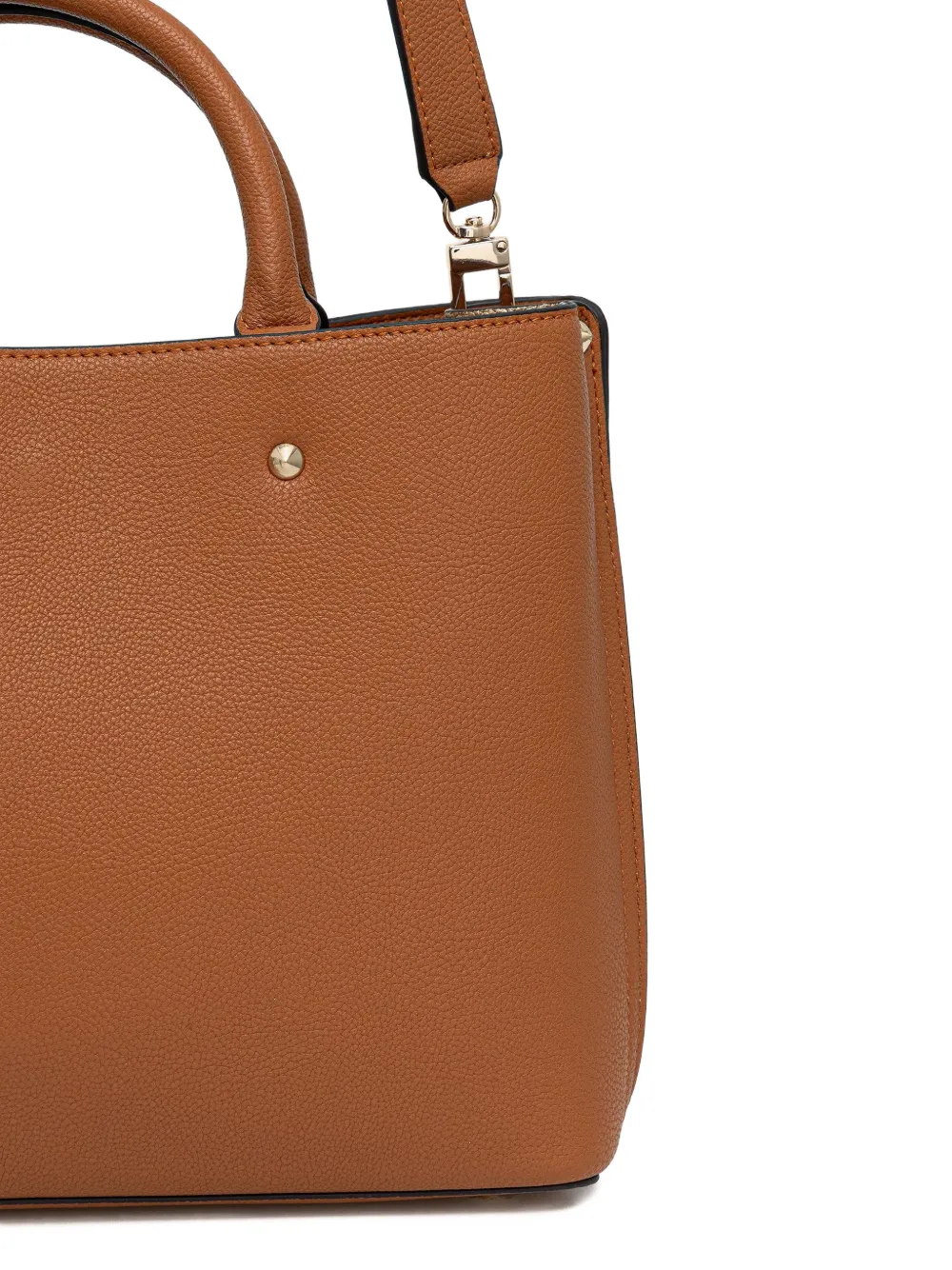 Guess Usa Top Handle Logo-detail Tote Bag In Brown