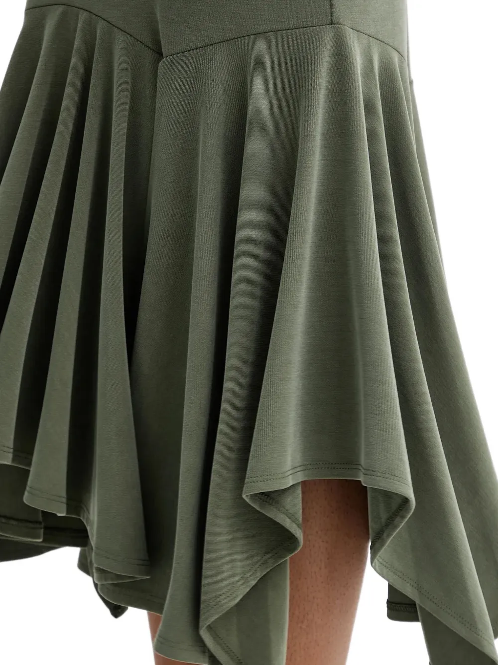 Guess Usa Ruffled Asymmetric Skirt In Green