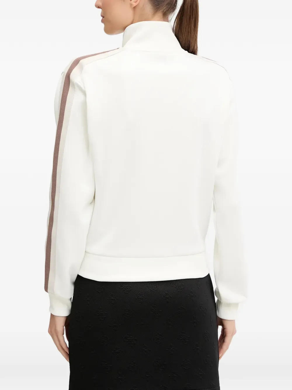  Guess Usa Zip-fastening Striped Sweatshirt - White 