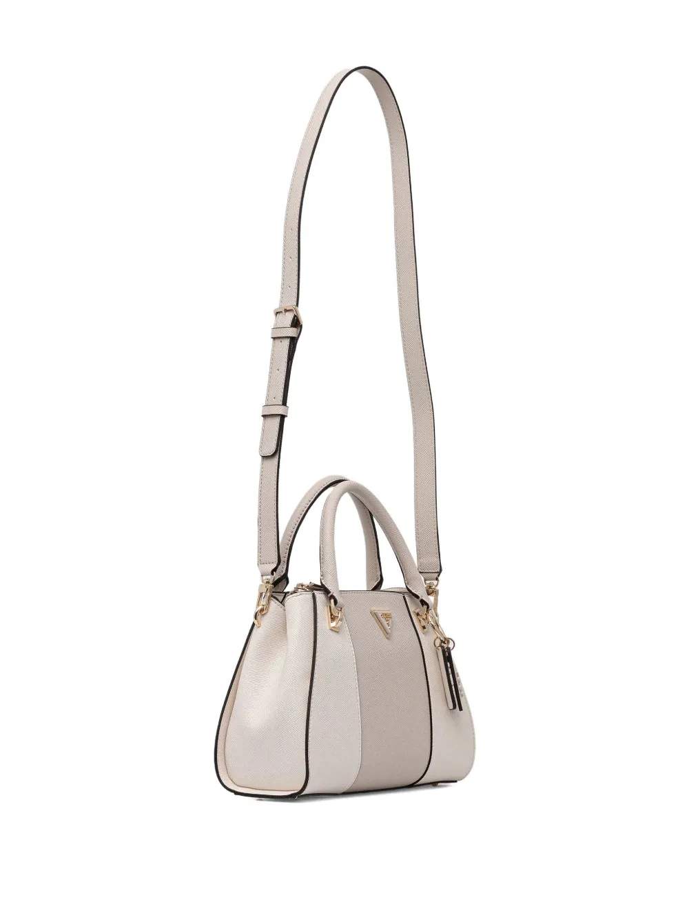 Guess Usa Double-zip Top-handles Tote Bag In Neutral