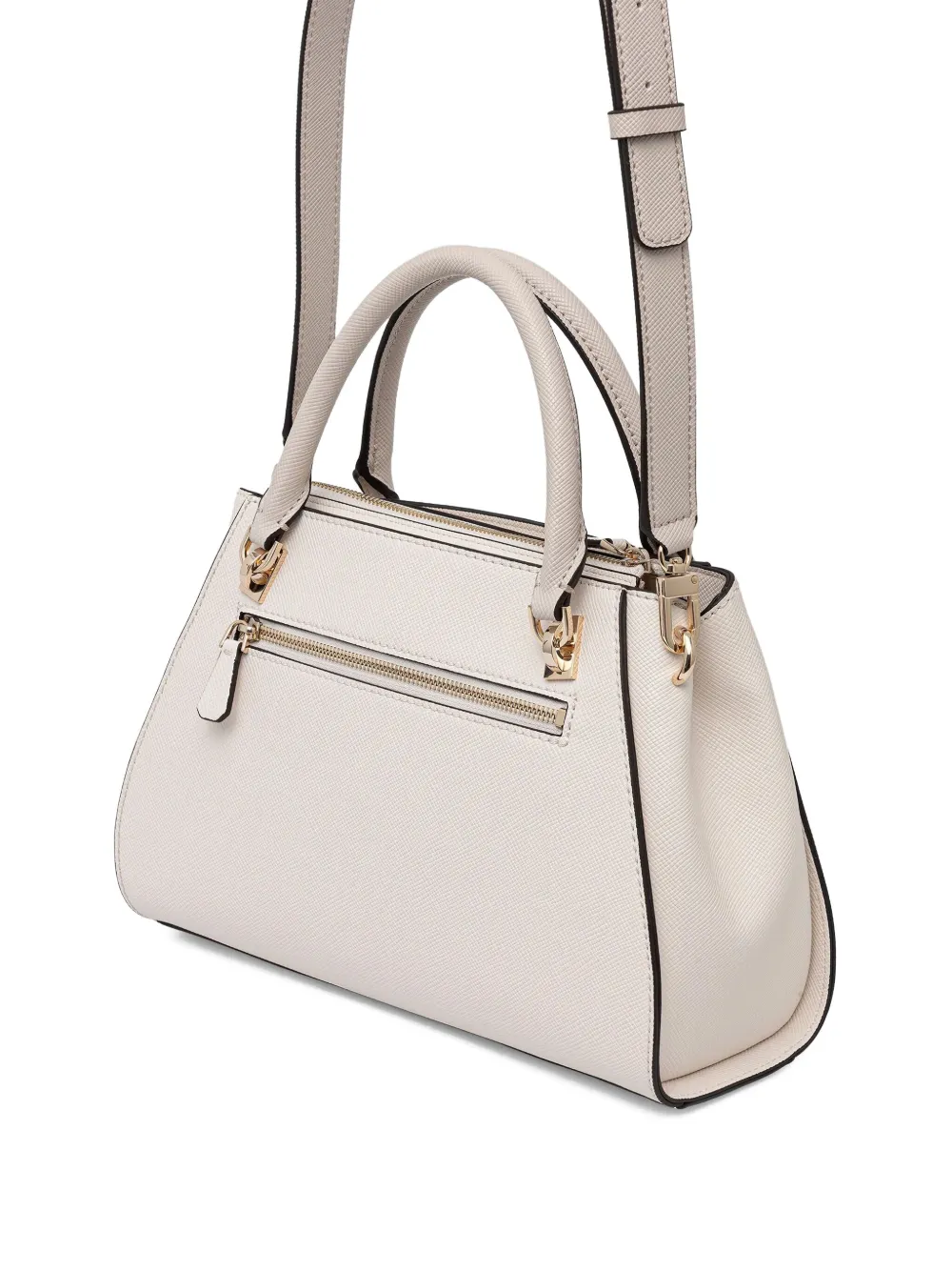 Guess Usa Double-zip Top-handles Tote Bag In Neutral