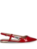 GUESS USA pointed-toe flat pumps - Red