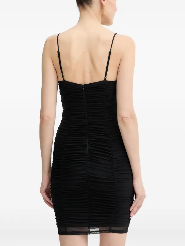guess ruched bodycon dress Guess Womens Shimmer Ruched Bodycon Dress