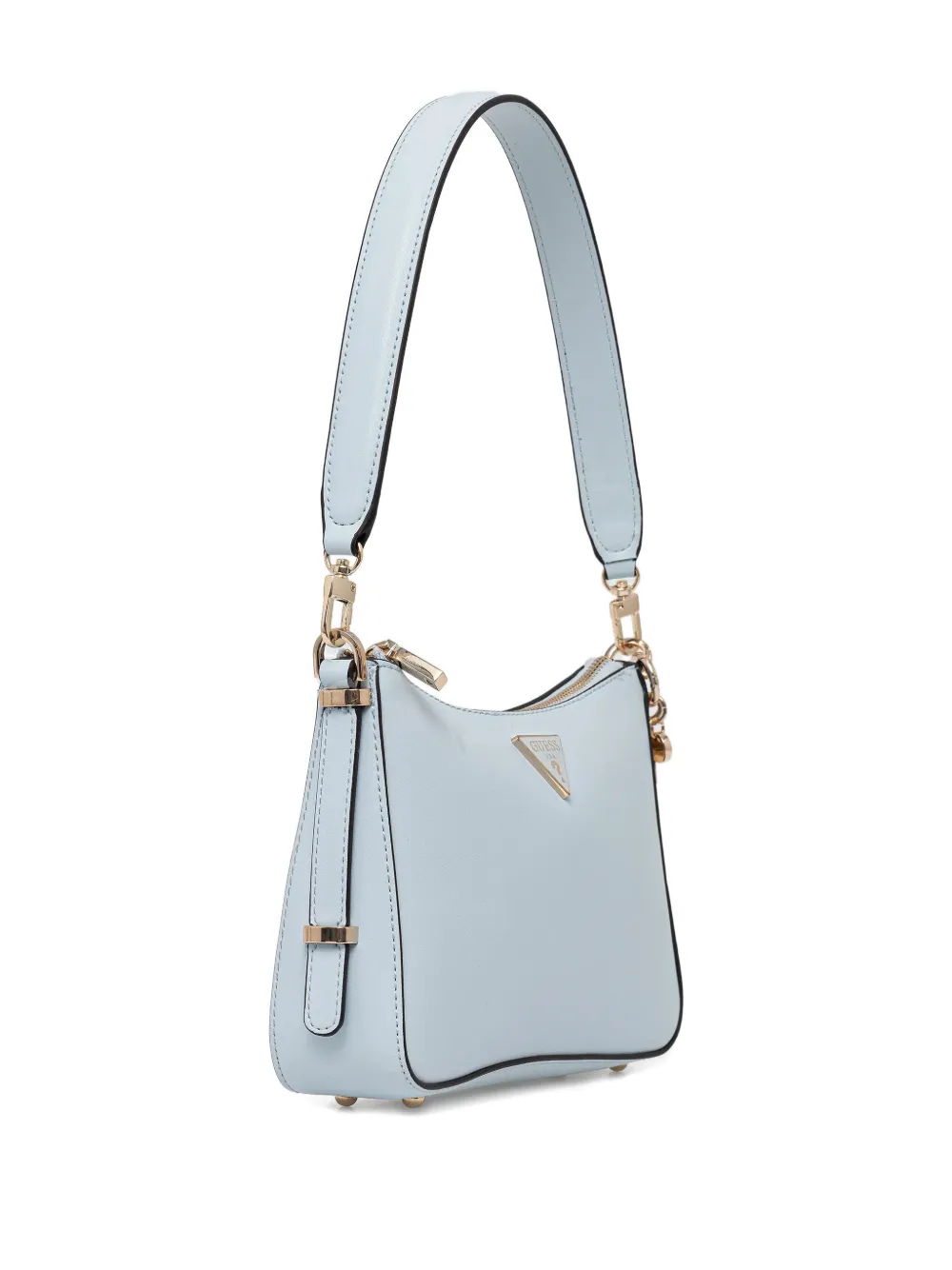 Guess Usa Logo-plaque Shoulder Bag In Blue