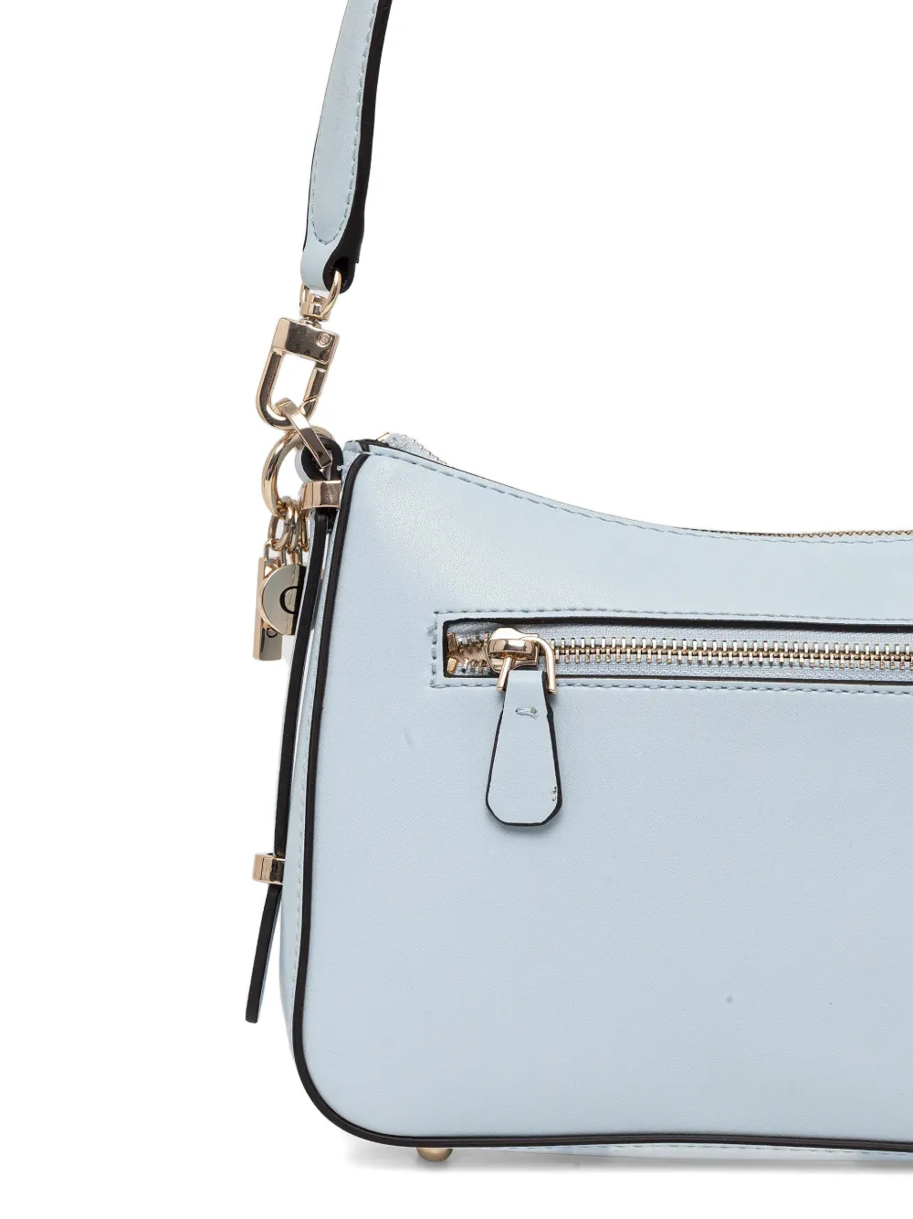 Guess Usa Logo-plaque Shoulder Bag In Blue