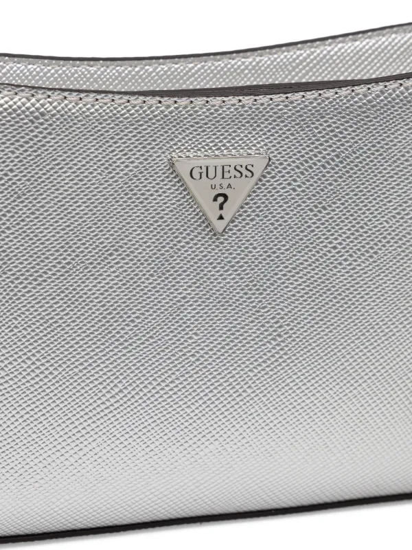 GUESS USA metallic-finish Satchel Bag | Silver | FARFETCH