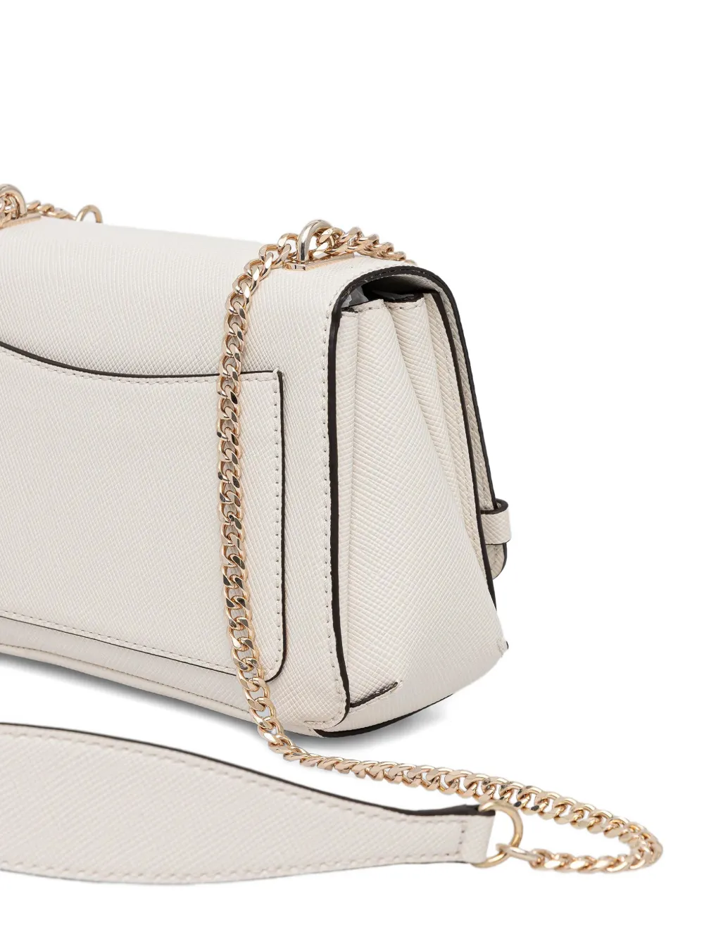 Guess Usa Rosalba Chain Triangle Cross Body Bag In White