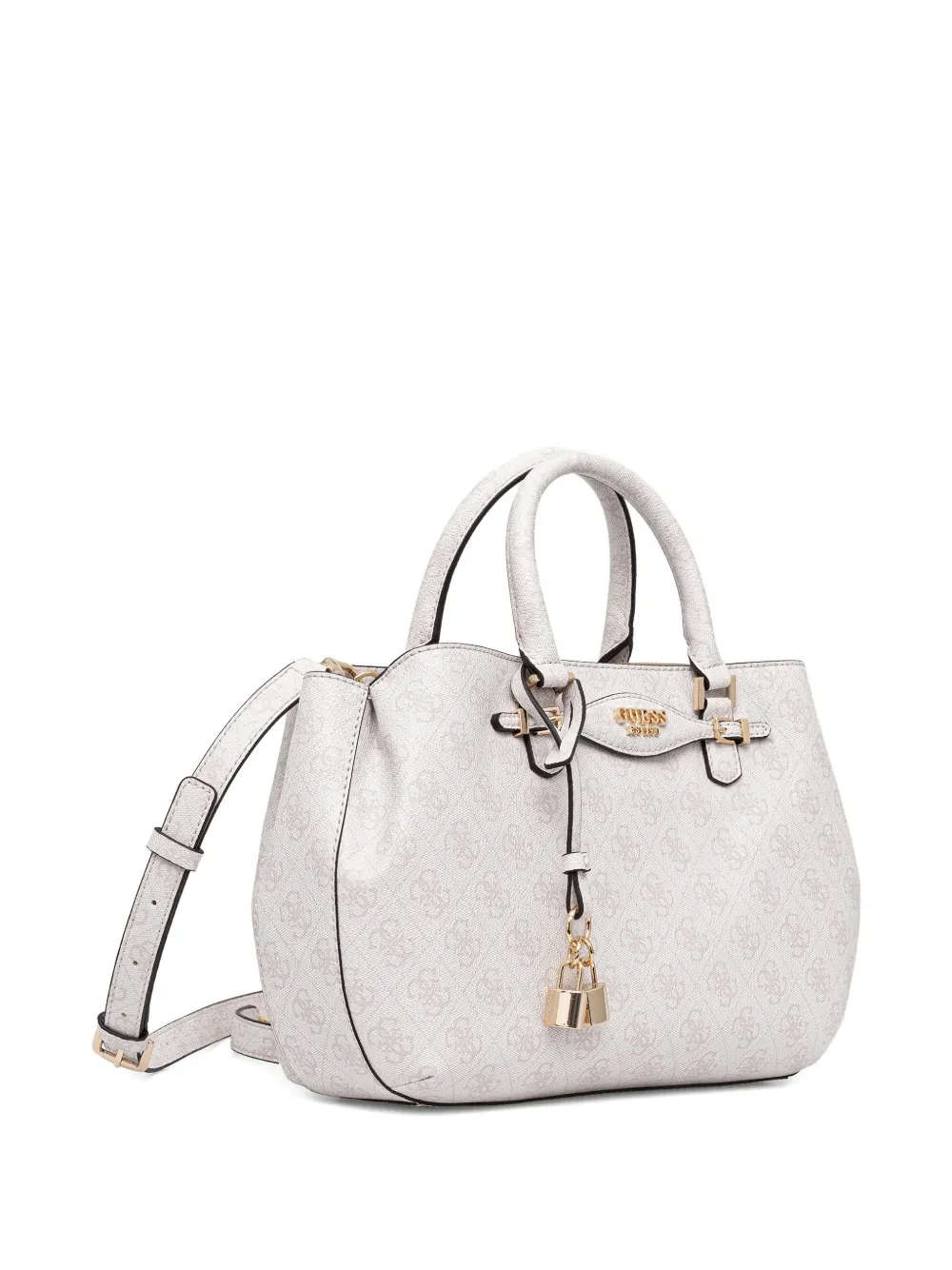 GUESS USA monogram padlock tote bag - Beige