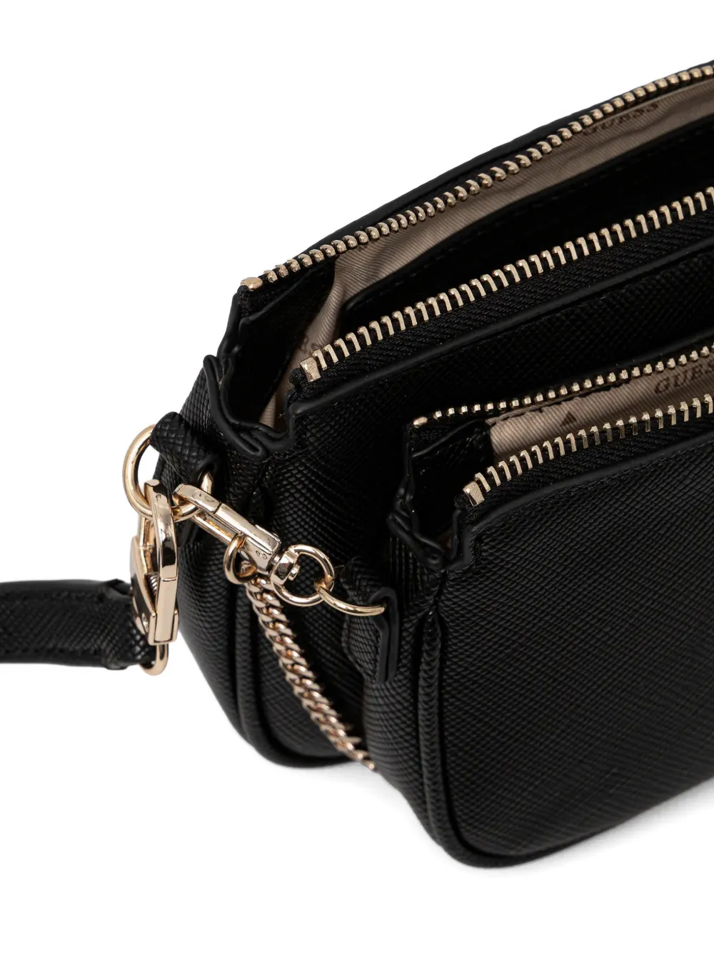 Guess Usa Mini Noelle Chain-strap Crossbody Bag In Black