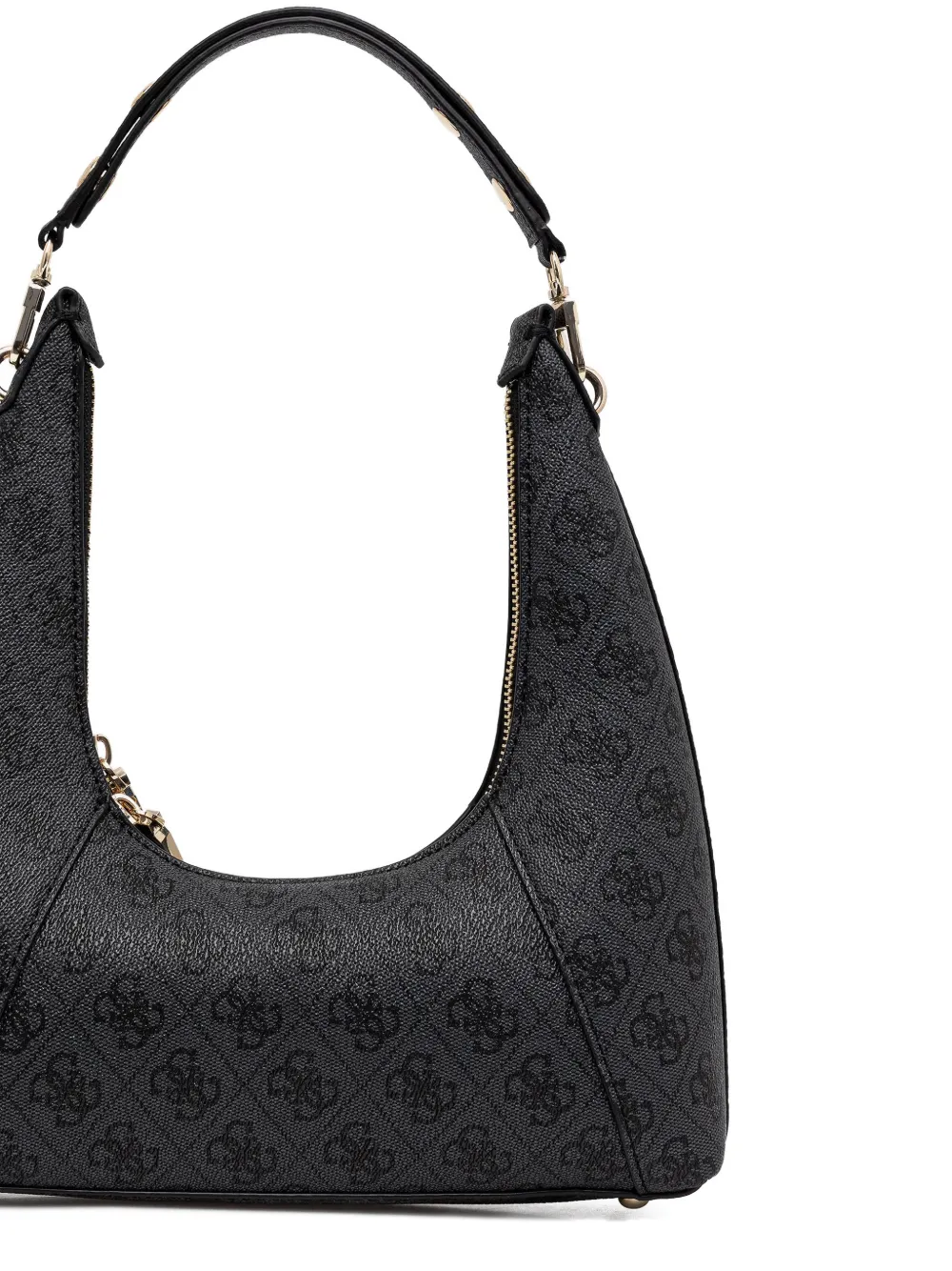 GUESS USA Shopper met monogram en rits Zwart