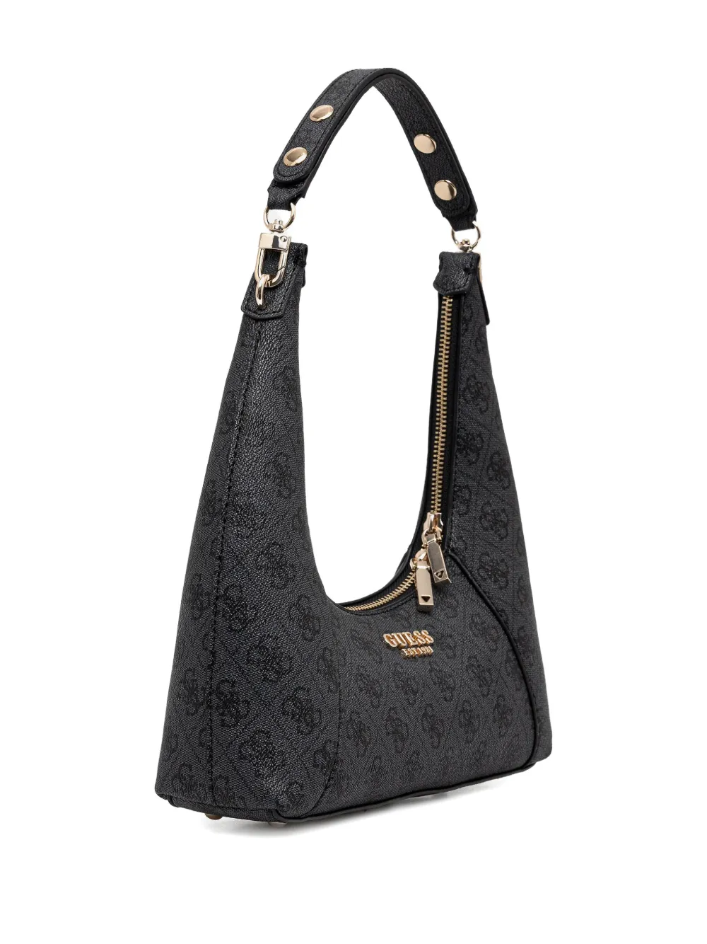 GUESS USA monogram zip tote bag - Zwart