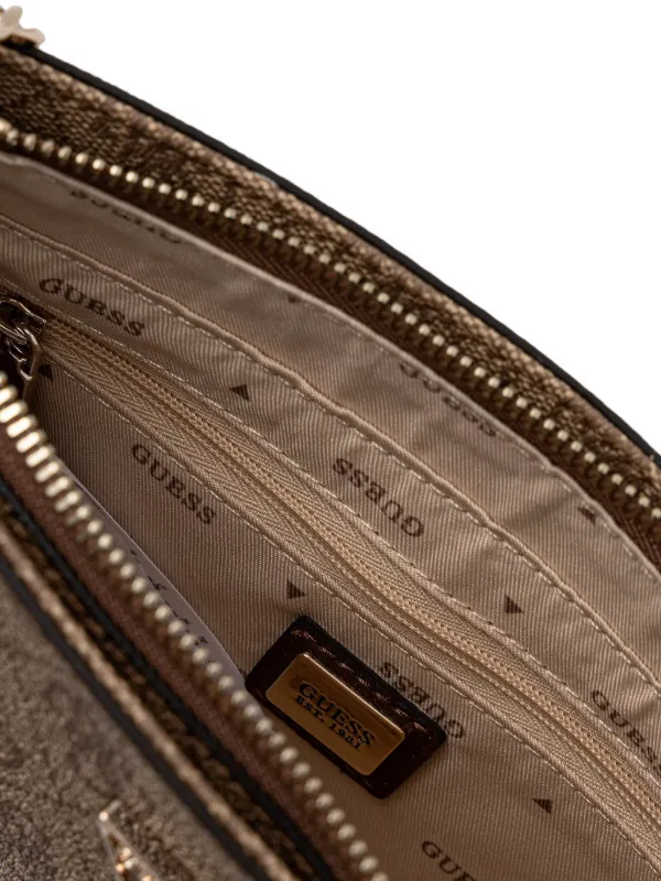 GUESS USA logo-plaque chain-strap Shoulder Bag Neutrals