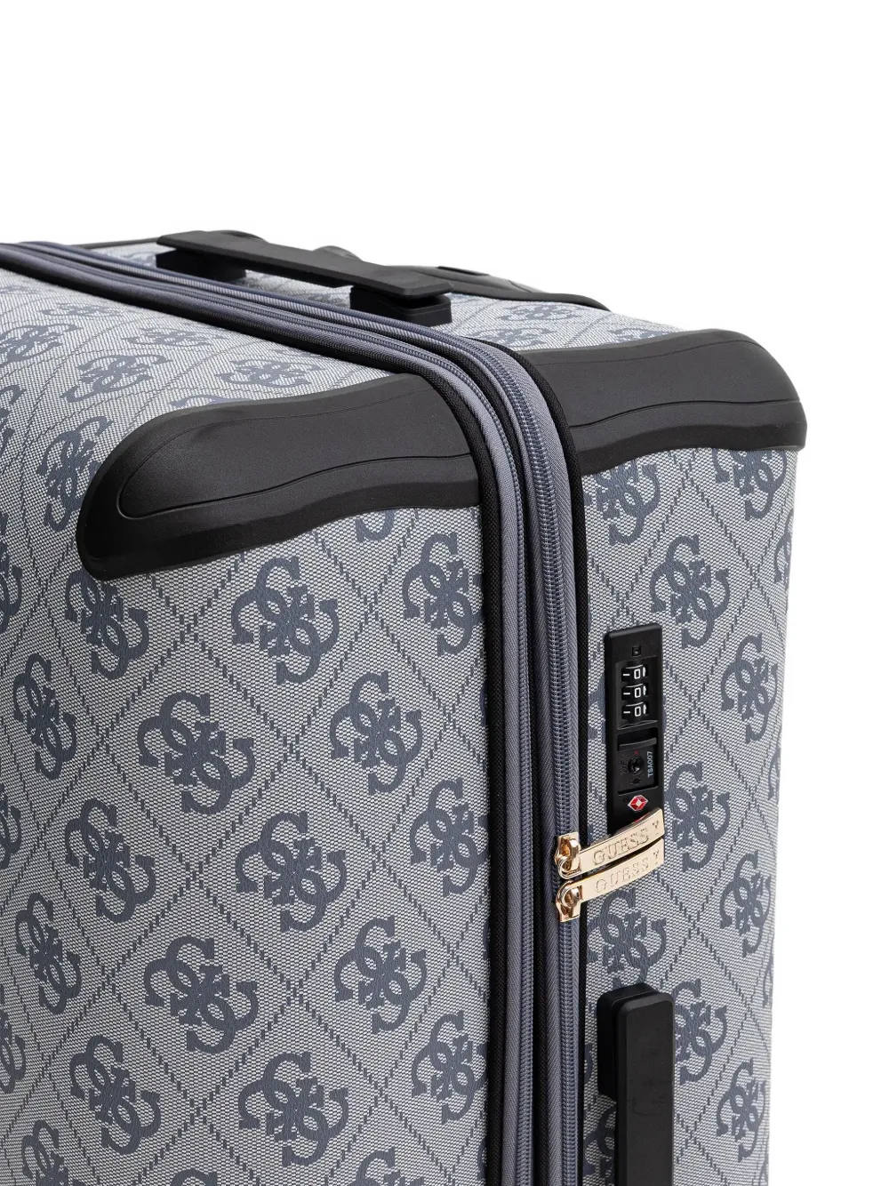 Guess Usa Berta 4g Logo-monogram Trolley Case In Blue