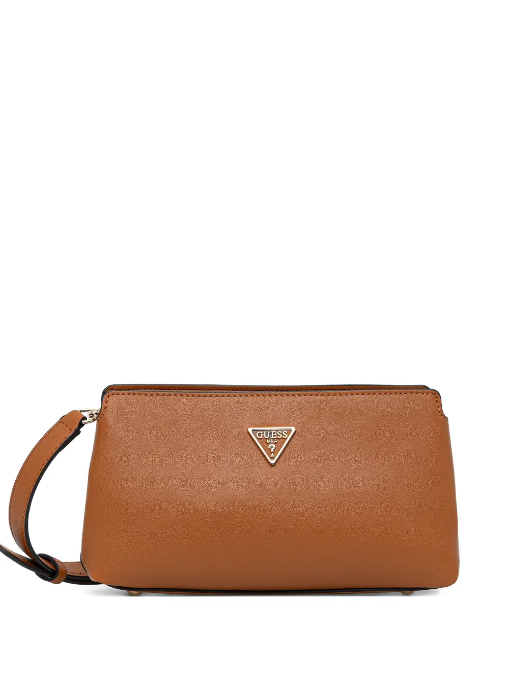 GUESS USA logo-plaque satchel – Brown