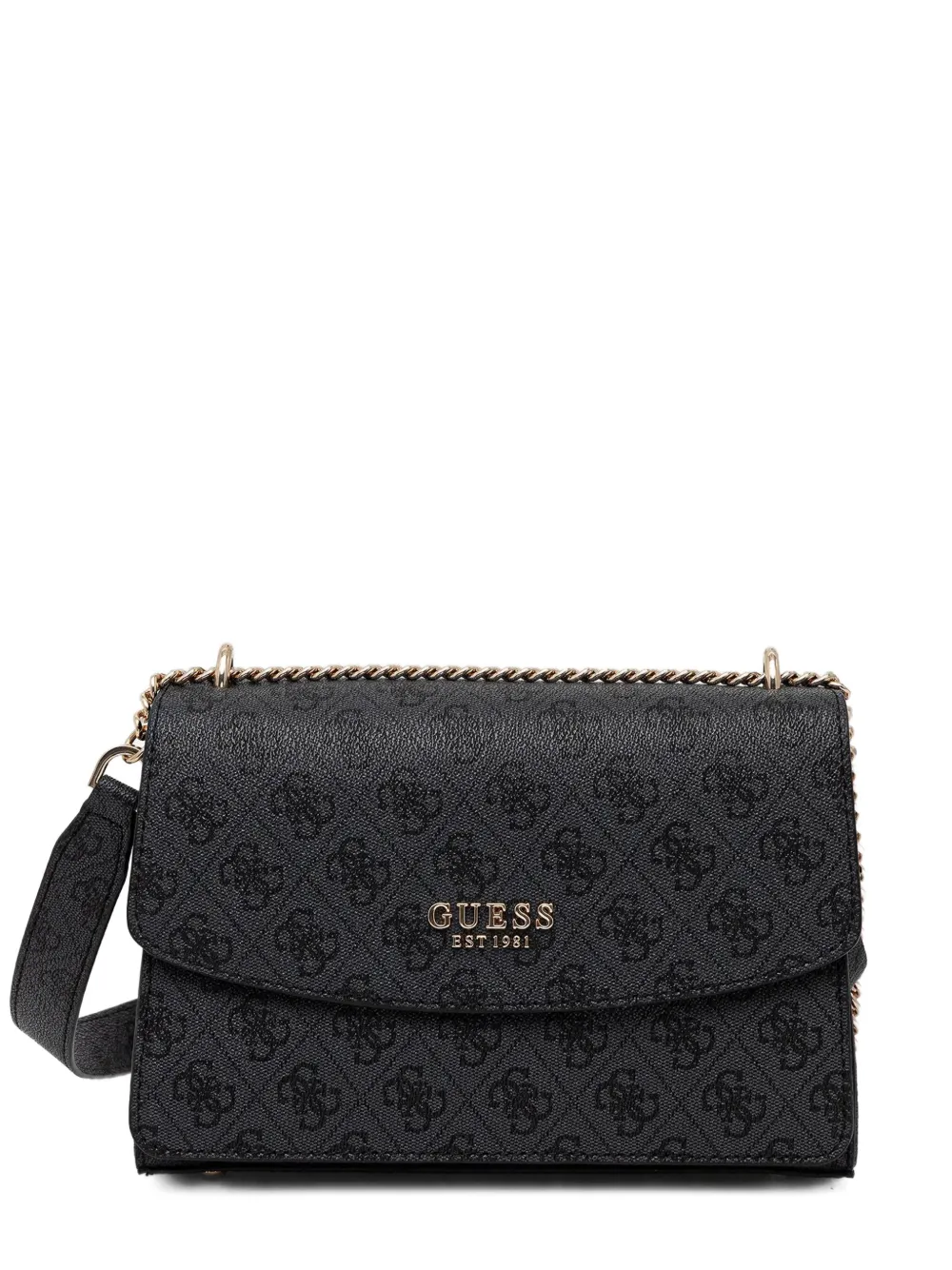 GUESS USA Boekentas met kettinghengsel en logoplakkaat Zwart